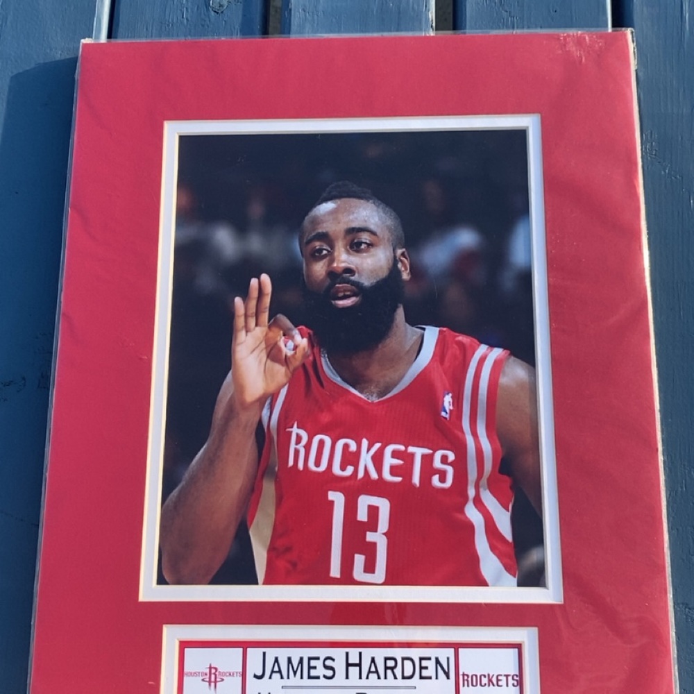 James harden Houston rockets framed poster